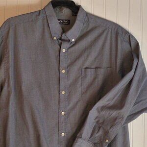 Puritan, Blue/Gray Button Up Shirt, XL 42-48